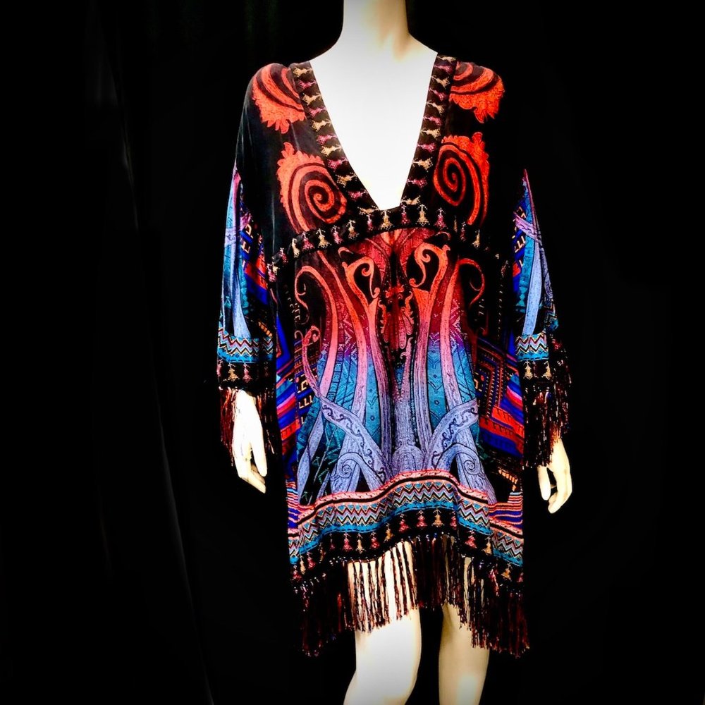 Gottex Boho Ethnic Silk Cover-up
